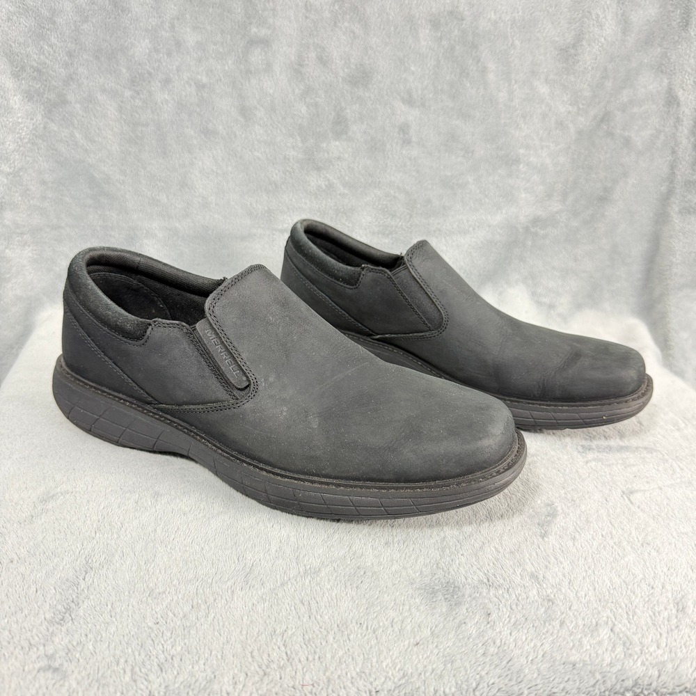 Merrell Mens 13 Black Suede Slip-On Shoes J94005 Gorpcore Utility Loafers
